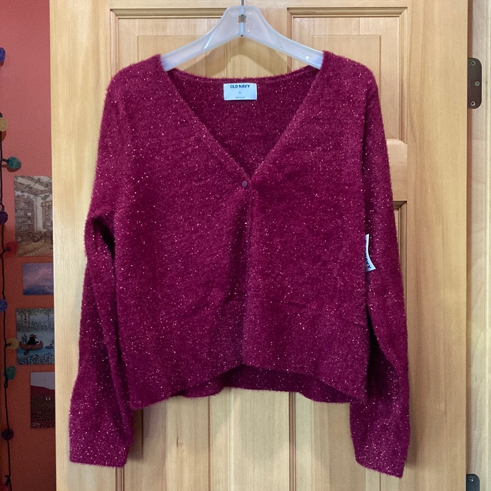 NWT Old Navy Burgundy Sweater Cardigan